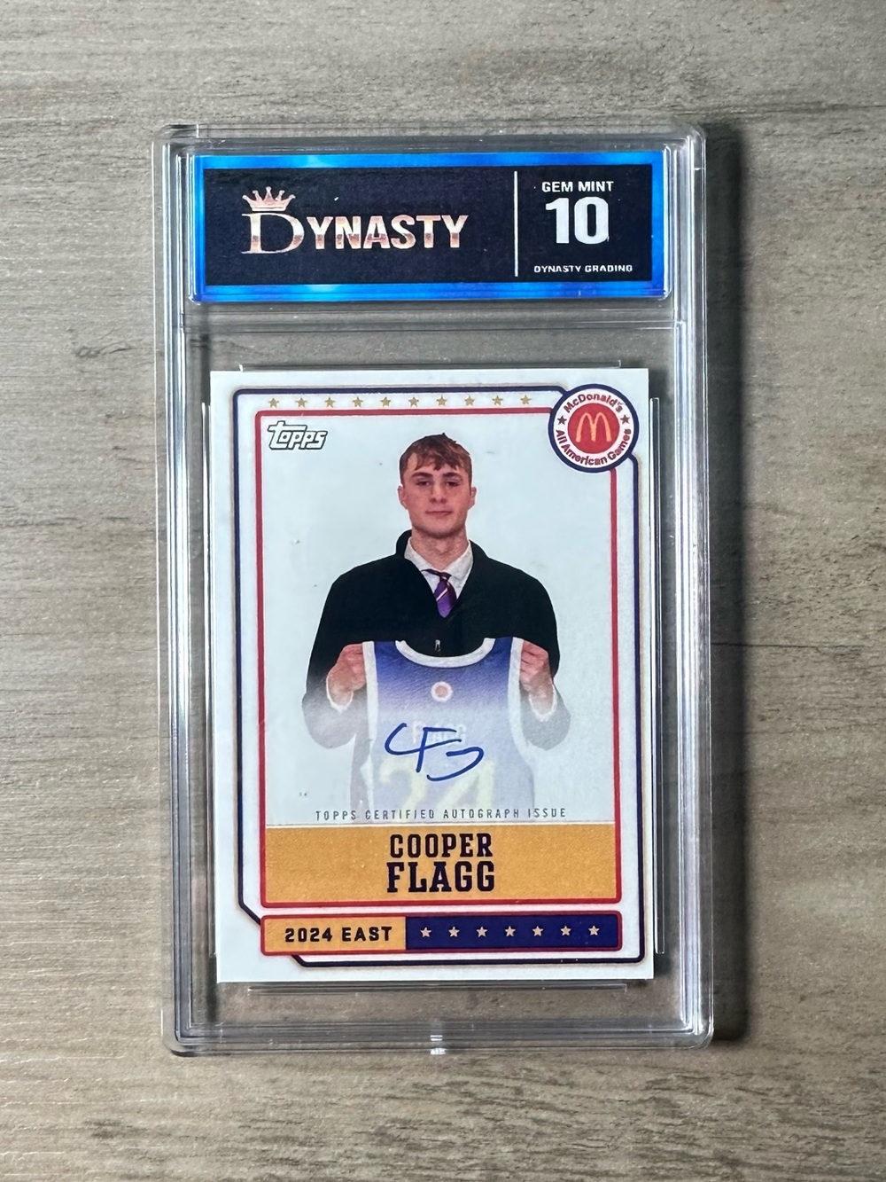 Cooper Flagg Autograph Rookie McDonald’s All American Gem Mint 10 Novelty Card